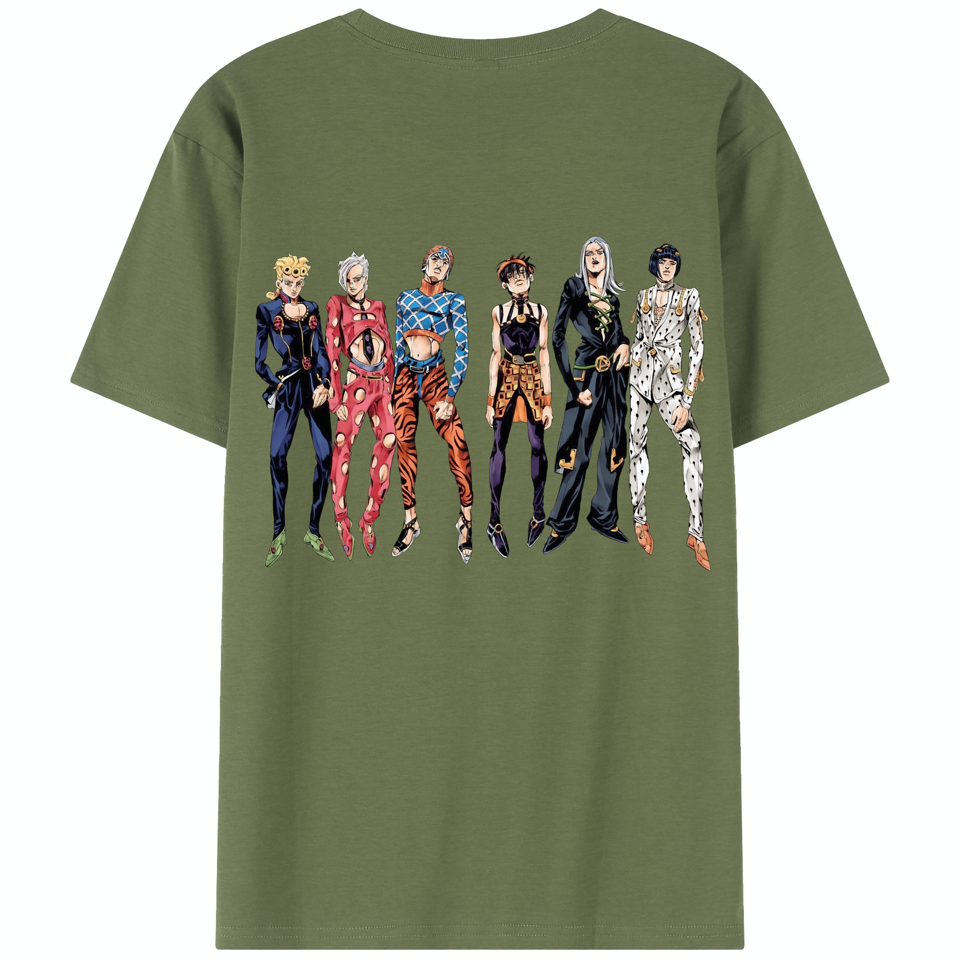 （画像用） ジョジョの奇妙な冒険 JoJo's Bizarre Adventure 綿100％半袖Tシャツ（背面プリント）
